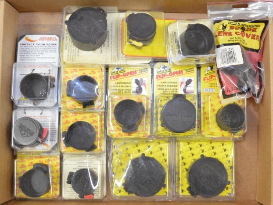 flip open scope cover lot, total of 15