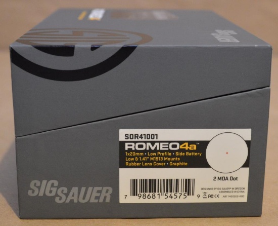 Sig Sauer Romeo 4a, 1x20mm, 2MOA dot, New in box