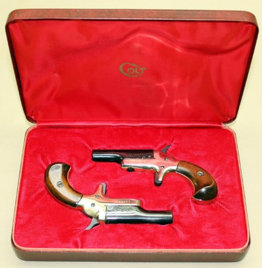 pair of Colt, Lord Derringers 4th Model cased set,