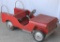 red pressed steel Jeep kiddie carnival car,