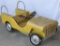 yellow pressed steel Jeep kiddie carnival car,
