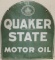 1958 Quaker State Motor Oil 2 sided metal hanging