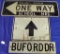 Up Arrow Sign; One Way School Hours Arrow; Bufford