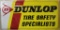 Dunlop vacuum molded sign panel, cracked,