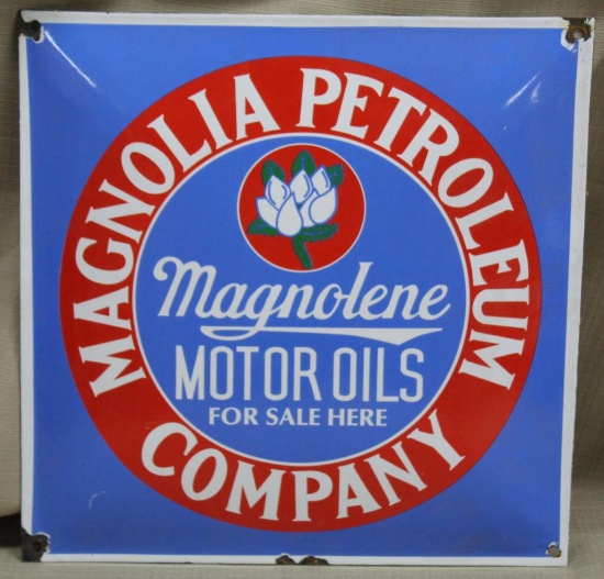 Magnolia Petroleum Company porcelain sign,