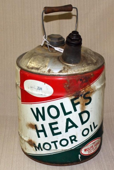 Wolf's Head 5 gal. oil can, 20W