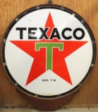 Texaco Porcelain lollipop dealer sign in original