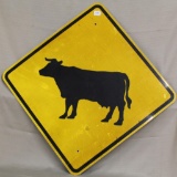 Reflective Cow Crossing sign, 30