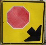 PennDot Stop Sign Ahead sign 4' x 4'