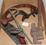 flat lot-tire patch press, brake tool, pipe wrench