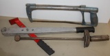 torque wrench, hack saw, part of a bead breaker