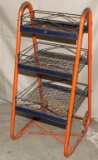 metal stand w/3 open mesh shelves, 40
