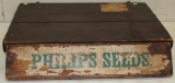 Antique wooden Philips Seeds counter top display