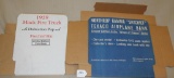 3 Duck empty boxes & 4 Duck signs & few other