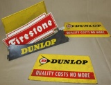 Dunlop Tire stand parts & 1 Firestone panel