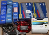 flat lot with 2 head lights; brake pads; grinding