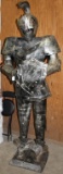 Tin Knight in armor standing approx 6' 10