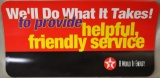(3) Texaco Friendly Service plastic signs