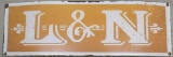 L&N porcelain sign, 5.5