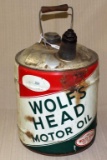 Wolf's Head 5 gal. oil can, 20W