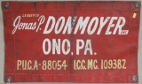 canvas PUC # sign, James P Donmoyer ONO,