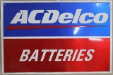 AC Delco Batteries embossed metal sign,