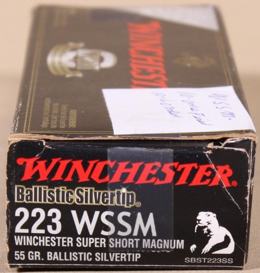 .223 WSSM Winchester (10) rds. 55gr. Ballistic Silvertip