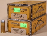.45 Colt Ultramax ammunition (2) boxes, 200 & 250 grains, RNFP,