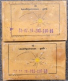 Leuchtpatronen-gelb 10, sealed wax paper box containing 10 gold signal flares