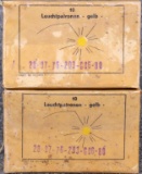 Leuchtpatronen-gelb 10, sealed wax paper box containing 10 gold signal flares