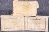 Leuchtpatronen-gelb 10, (2) sealed one open wax paper boxes containing 10 gold signal flares