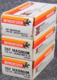.357 Mag. Winchester (3) boxes 158gr. jacketed SP & HP, 3 total boxes