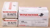 .45 ACP Winchester (3) boxes 230gr. FMJ, sold