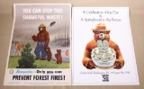 (2) posters Smokey Bear 1951 