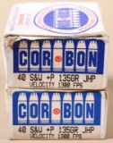 40 S&W Corbon (2) boxes 135gr. +P JHP,