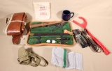 Western Olin shot bag, 2 hand trap throughers,