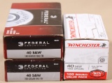 40 S&W Federal & Winchester (3) boxes 180gr.