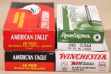 .40 S&W assorted manufacturers (4) boxes 180gr.