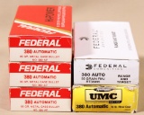 .380 auto Federal & Remington (5) boxes 95gr.