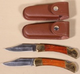 (2) folding blade pocket knives with 3.75