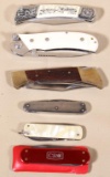 (6) assorted folding blade pocket knives