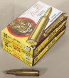 .257 W. M. Weatherby (18) rds. 100gr. ammunition in 2 boxes with brass