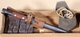Yugoslavia M1948 bayonet with scabbard and frog Factory 44, ammo pouches, etc.