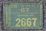 1919 Pennsylvania Resident hunter's license, canvas