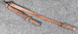 Original Spanish American war leather sword hanger with military and unit markings