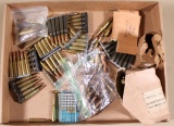 asstd lot of loose & stripped ammo from .22 up to .30-06 ap.