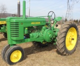 1947 JD G tractor, new paint, Serial No. 25616,