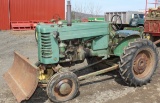 1950 JD M tractor w/front blade, Serial No. 42432