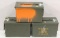 3 metal ammo cans (empty). Sold as one lot.