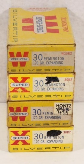4 boxes minus 5 rounds of .30 Rem. Western Winchester, sold by the box, 4 times the money.